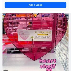 Elle & Jane Pink Heart Wall Shelf